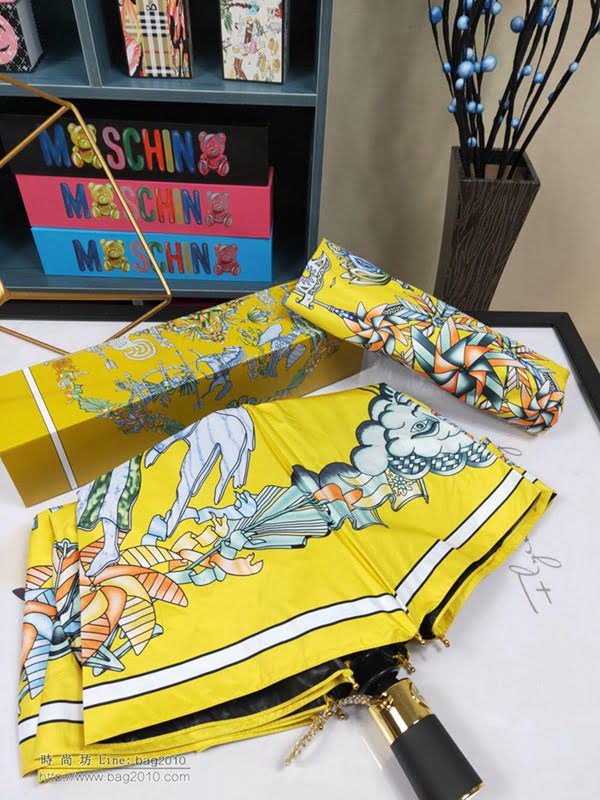 HERMES愛馬仕 年度最新 火爆單品 抽象圖案 晴雨傘 防曬隔熱 防紫外線  zm1104